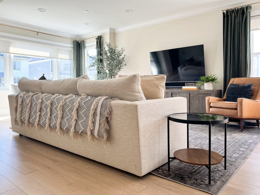 Pushing every piece of furniture from the walls