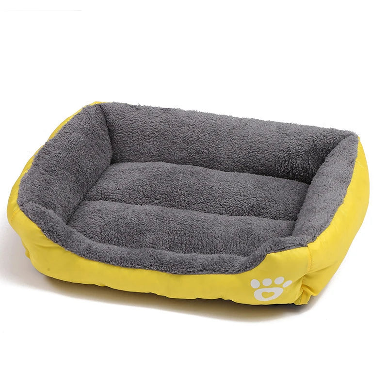 Color Square Winter Soft Warm House for Dog Bed for Dog Mat Waterproof Cat Bed Pet Bed for Large Medium Small Dog House