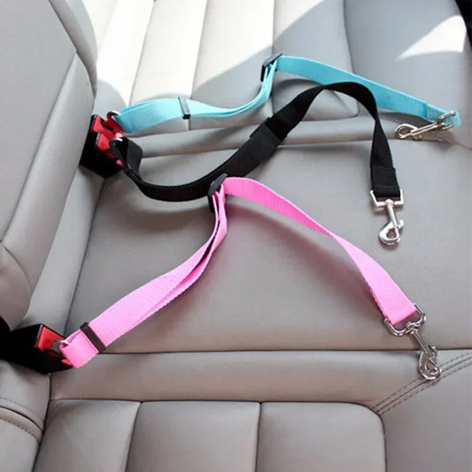 Adjustable Dog & Cat Car Seat Belt | Safety Harness Clip