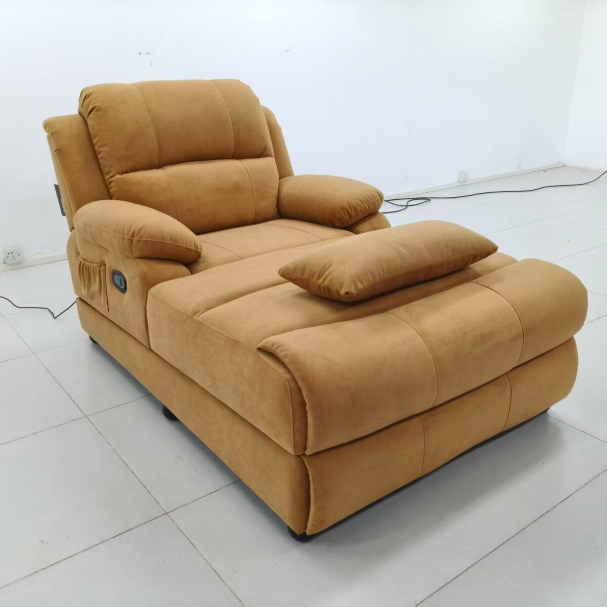 Electric Recliner Sofa Bed with Massage and Adjustable Recline