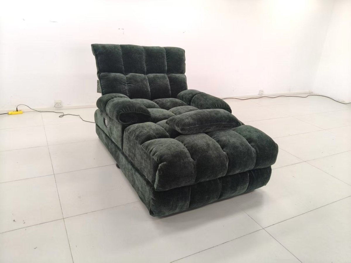 Electric Recliner Sofa Bed with Massage and Adjustable Recline