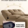 Electric Recliner Sofa Bed with Massage and Adjustable Recline