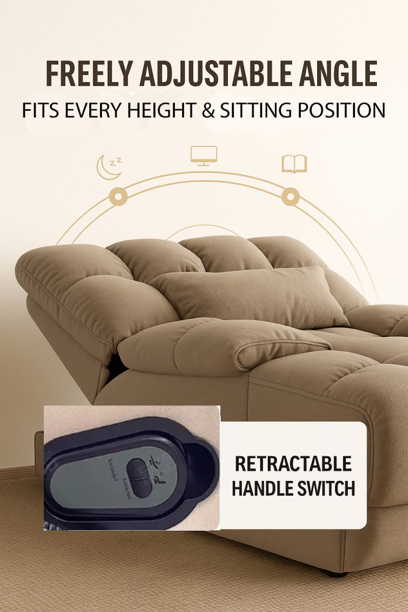 Electric Recliner Sofa Bed with Massage and Adjustable Recline