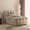 Electric Recliner Sofa Bed with Massage and Adjustable Recline
