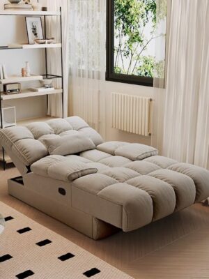 Electric Recliner Sofa Bed with Massage and Adjustable Recline