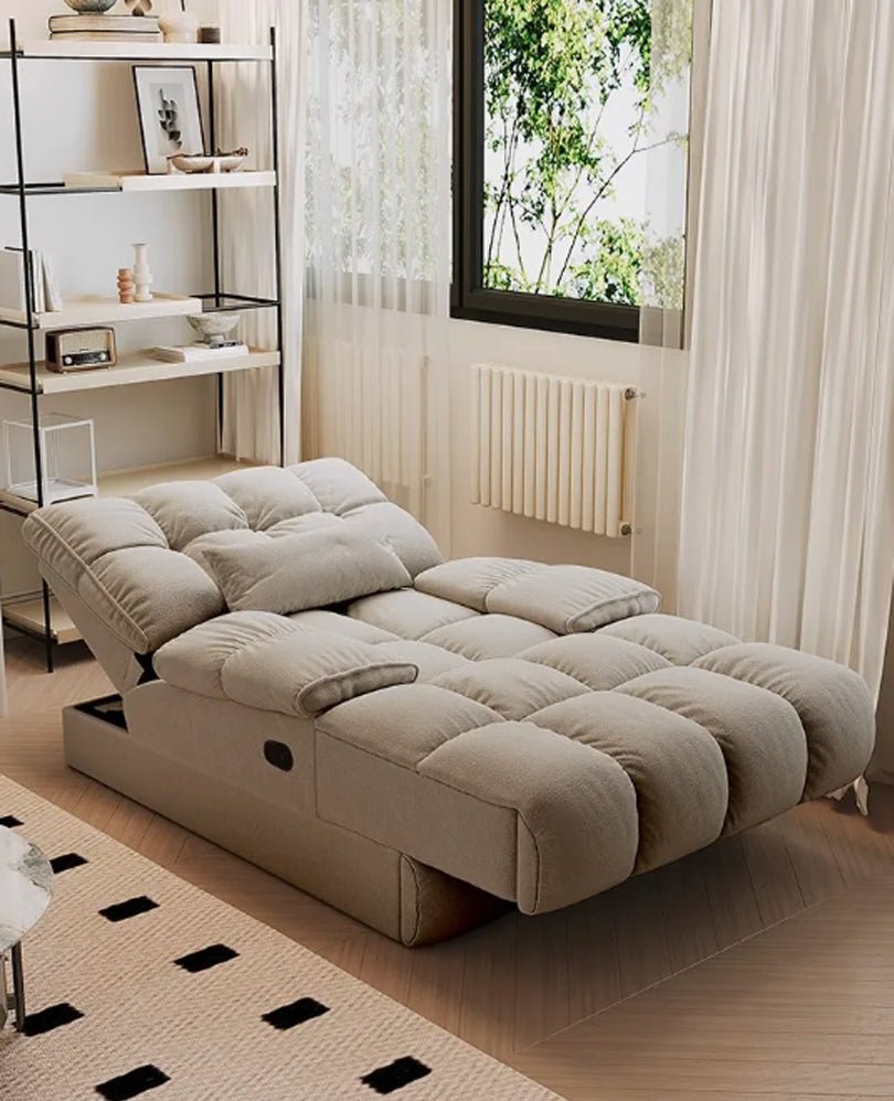 Electric Recliner Sofa Bed with Massage and Adjustable Recline