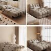 Electric Recliner Sofa Bed with Massage and Adjustable Recline