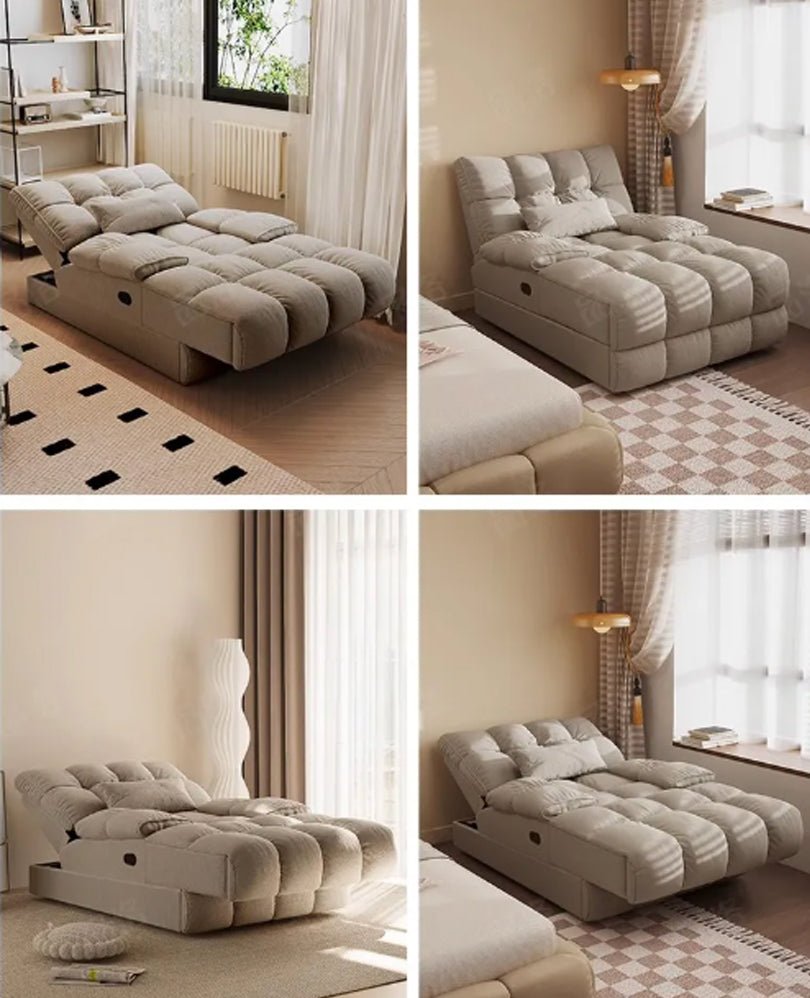 Electric Recliner Sofa Bed with Massage and Adjustable Recline
