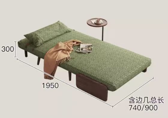 Modern Convertible Sofa Bed With Wooden Frame