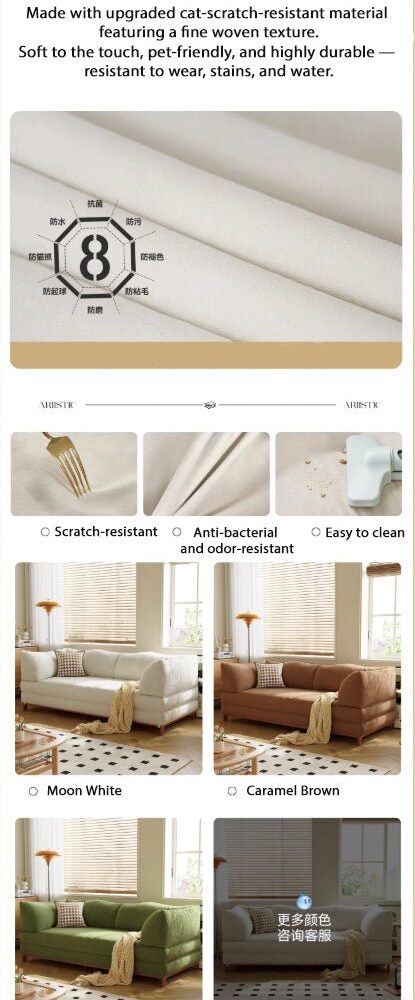 Modern Convertible Lounge Sofa with Detachable Covers and Expandable Frame