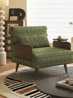 Modern Convertible Sofa Bed With Wooden Frame