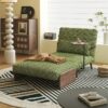 Modern Convertible Sofa Bed With Wooden Frame