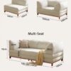 Modern Convertible Lounge Sofa with Detachable Covers and Expandable Frame