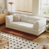 Modern Convertible Lounge Sofa with Detachable Covers and Expandable Frame