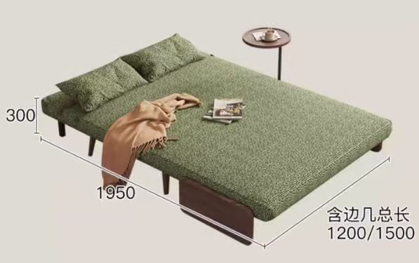 Modern Convertible Sofa Bed With Wooden Frame