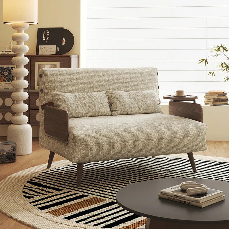 Modern Convertible Sofa Bed With Wooden Frame