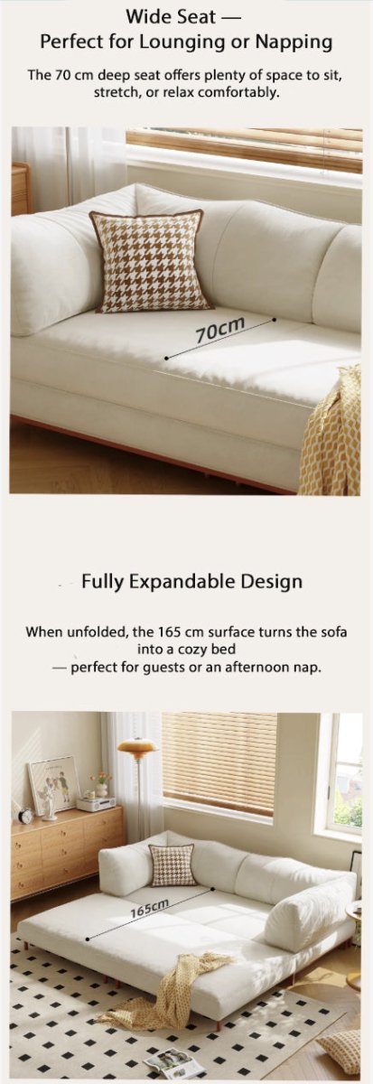 Modern Convertible Lounge Sofa with Detachable Covers and Expandable Frame