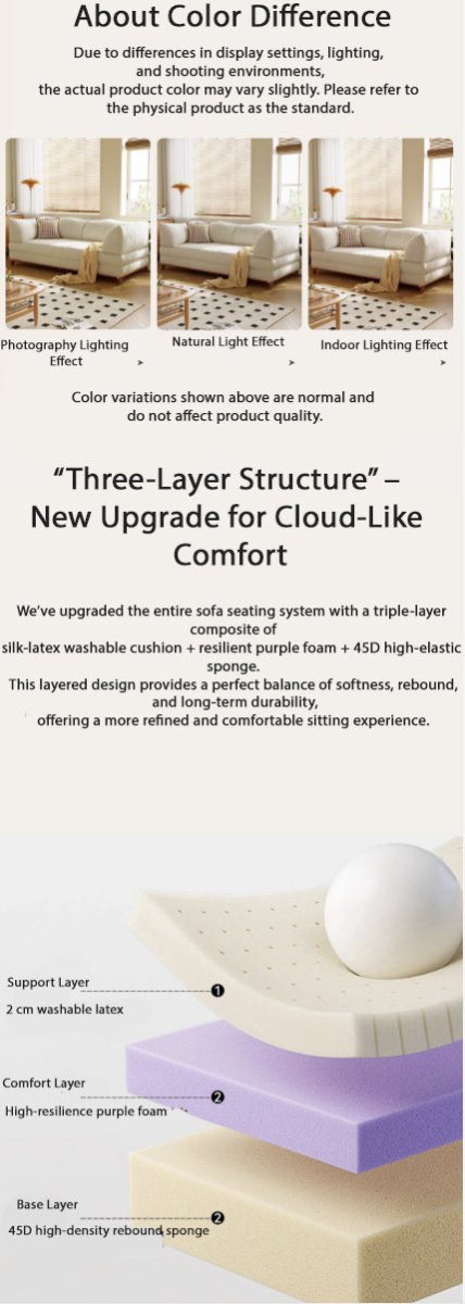 Modern Convertible Lounge Sofa with Detachable Covers and Expandable Frame