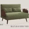 Modern Convertible Sofa Bed With Wooden Frame