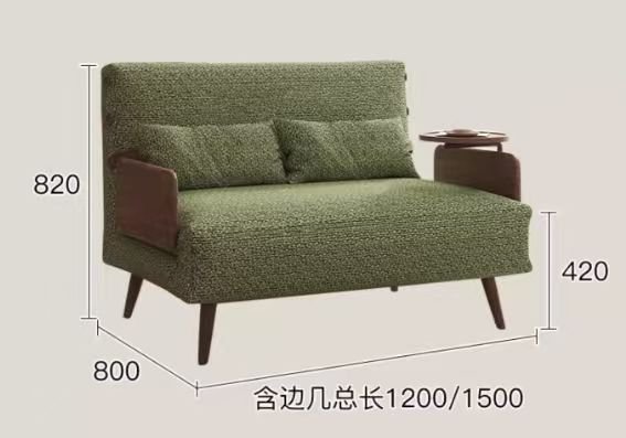 Modern Convertible Sofa Bed With Wooden Frame